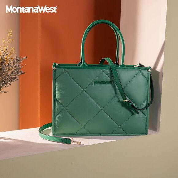 Chic Oversize Puffy Bag For Top Handle Quilted Designer Satchel Christmas - Picture 6 of 6